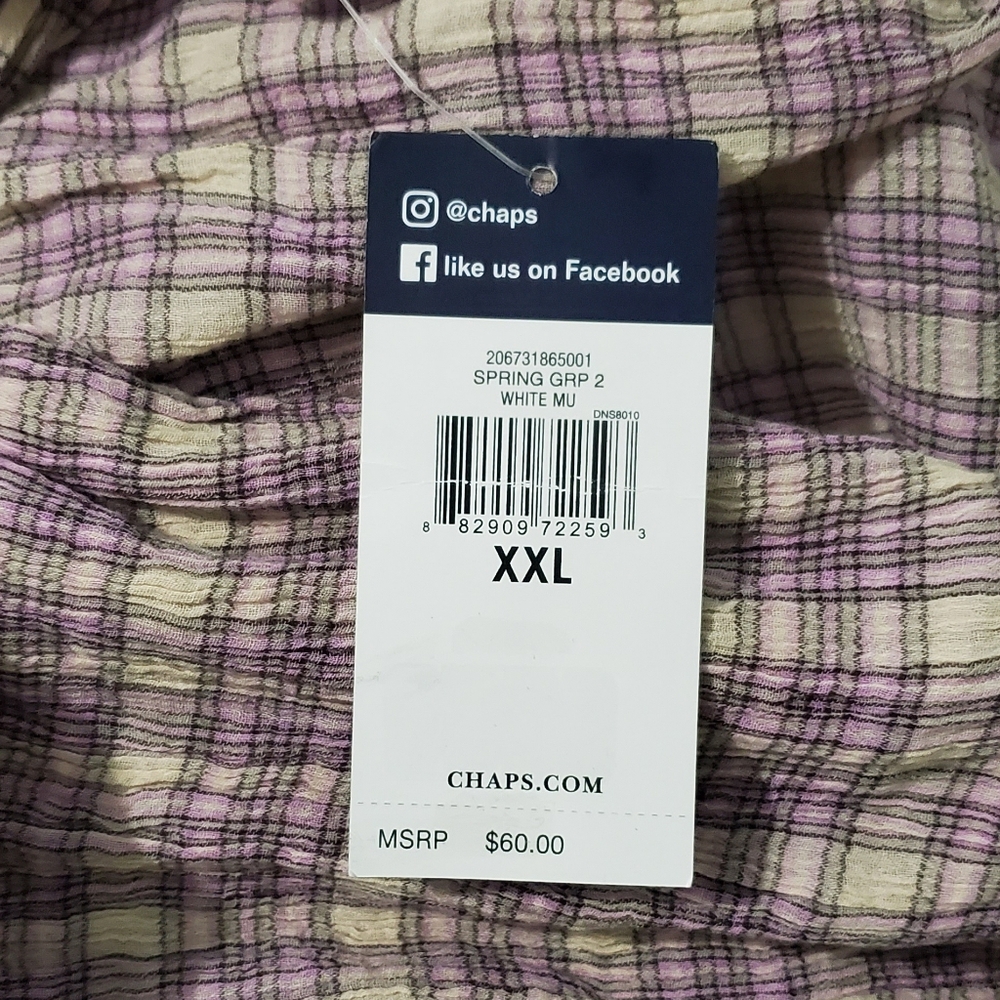 Chaps women's long sleeve peasant top blouse NWT - Picture 10 of 10